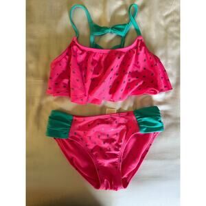 Cat & Jack watermelon two pice bathing suit size 6